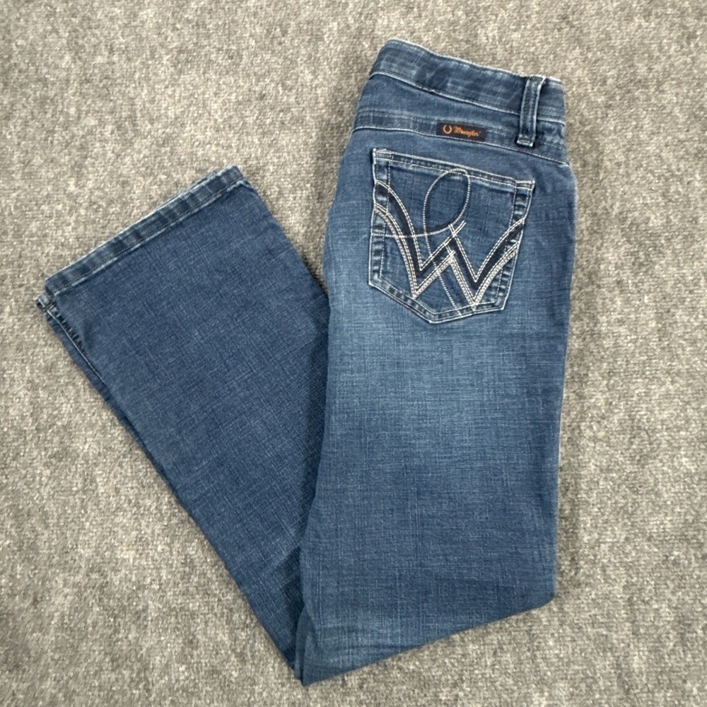 Wrangler Q Baby Ultimate Riding Jeans Womens 11x32 Bootcut Western Medium Wash